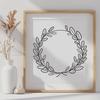 Beautiful Floral Wreath Design A floral wreath design created as a vector image using SVG format, suitable for various applications.