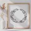 Free SVG Wreath Clip Art A decorative floral wreath designed as a vector graphic.