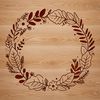 Free Beautiful Wreath Clip Art Vector Image A floral wreath design made up of intricate leaves and stems.