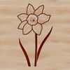 Free Vector Yellow Flower Illustration A bright yellow daffodil plant with green stem and leaves, suitable for vector design or cutting machine projects.