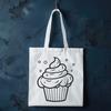 A single-tiered cupcake with swirls of frosting on top.