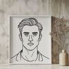 Elegant Male Figure SVG Icon A detailed male figure in vector format.