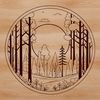 Beautiful Trees in Harmony A detailed illustration of a forest landscape featuring various trees in various stages of growth.