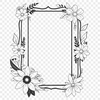 Beautiful Floral Frame Design A digital template frame design with floral patterns.