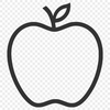A juicy red fruit illustration A simple illustration of a ripe red apple.