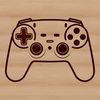 Console-Style Game Pad Vector Art An electronic gaming device with a console-style design.