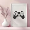 Simple Game Controller Design An electronic device used to control video games, illustrated in a simple 2D design style.