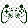 Simple Vector Game Pad Design A digital game controller designed with clean lines and simple buttons.