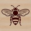 A detailed illustration of a bee with realistic features, suitable for vector art and cutting machine designs.