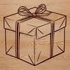 Present Container Illustration An illustrative vector art design of a present container.