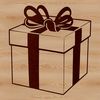 A simple, digital representation of a gift box made from high-quality vector graphics.