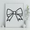 Beautiful Curved Bow Design A simple bow design made up of curved lines and loops.