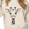 Beautiful Giraffe SVG Design A high-resolution digital illustration of a giraffe, suitable for cutting machines and stencils.