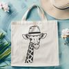 Tall Spotted Creature Vector Art A tall, spotted giraffe with a distinctive coat pattern and long neck.