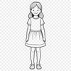 Free SVG Graphic Design Young girl illustration in vector format, suitable for digital use.