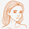 Free SVG Illustration Design A young girl illustration created as a vector graphic for digital use.