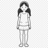 Beautiful Girl Vector Illustration Young girl illustrated in vector format for digital use.