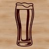 Transparent Glass Beer Design A transparent glass holding a frothy beer, suitable for editing in Illustrator or Photoshop.