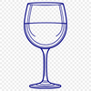 Stylized Wine Pouring into a Glass SVG A stylized illustration of a glass containing red wine with the liquid flowing into it.