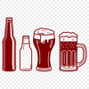 Stylized Beer Bottle Design An SVG design featuring a stylized representation of a bottle of beer.