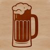 Craft Beer Illustration An illustration of a beer in a glass, suitable for digital design or crafting projects.