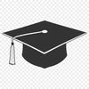 Simple Graduation Cap Illustration A simple vector graphic illustration of a graduation cap with a mortarboard on top.