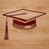 Education Symbol A graduation cap symbol used in educational settings and graphic design projects.