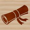 A digital scroll icon in vector format.