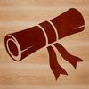 A digital illustration of a traditional scroll with rolled edges, suitable for vector art and cutting machine designs.