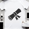 A digital representation of a scroll, ideal for crafting personalized graduation announcements or diploma decorations.