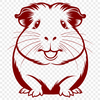 Free guinea pet clip art SVG file A detailed illustration of a guinea pig, suitable for use as clip art in various formats including SVG.