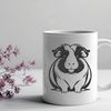 A digital illustration of a friendly guinea pig with rounded features and cute facial expression.