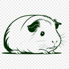 A Guinea Pig graphic designed as a scalable vector image.