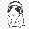 Adorable Pet Animal Graphic A high-quality illustration of a cute guinea pig.
