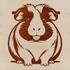 A high-quality vector illustration of a guinea pig suitable for various digital applications.