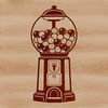 Colorful Retro Vending Machine A colorful illustration of a classic gumball machine, created as a vector graphic.