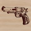 Beautiful Vector Handgun Illustration A detailed, vector illustration of a handgun, suitable for various design projects and applications.