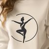 Tumbling Pass Illustration An illustration of a female gymnast executing a tumbling pass on the mat.