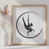 A gymnast in motion, performing a series of flips and twists.