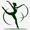 A detailed SVG illustration of a female gymnast in mid-air, depicted in a dynamic pose.