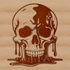 Gothic Skull Drip Design SVG File A gothic-inspired skull design featuring dripping details, suitable for crafting and design projects.