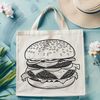 A high-quality, editable vector illustration of a hamburger, suitable for various design applications.