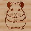 Adorable Hamster SVG Vector Simple illustration of a cute hamster in a circle shape, ideal for vector art and digital design.