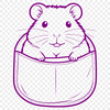 Cute Hamster Sitting Pretty A small, furry rodent sitting on its hind legs in a naturalistic pose.