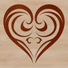 A simple vector heart shape designed for digital use.