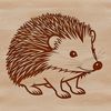 A small mammal with sharp quills, depicted in a clean vector format.