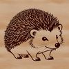 Hedgehog Portrait with Texture A digital illustration of a hedgehog's face, with intricate details and textures.