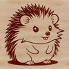 Cute Hedgehog Illustration for Graphic Design A digital representation of a hedgehog designed for graphic use.