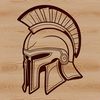 Spartan Warrior Vector Graphic A detailed illustration of a Spartan warrior, designed as a vector graphic suitable for various applications.
