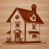 A simple house icon with clean lines, ideal for vector graphics and digital design.